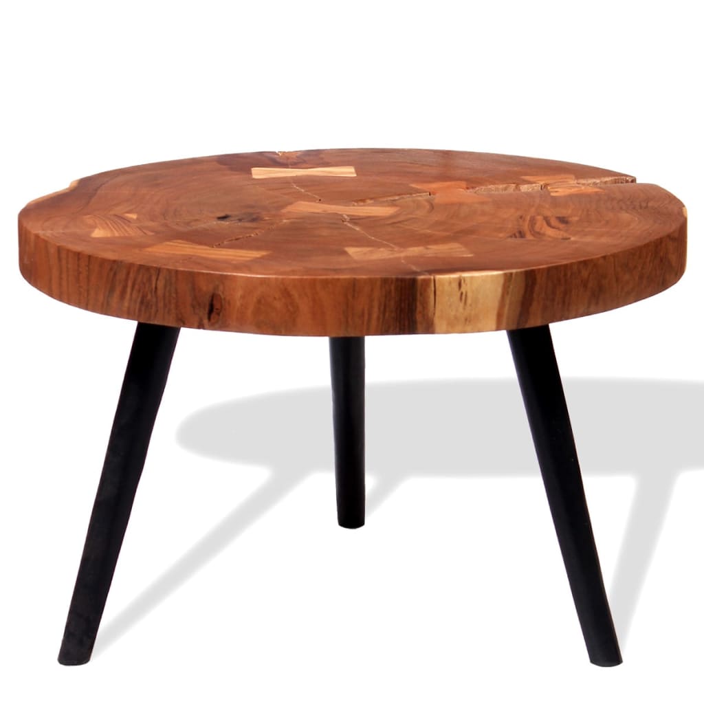 Log model bar table, solid acacia wood (55-60) x 110 cm