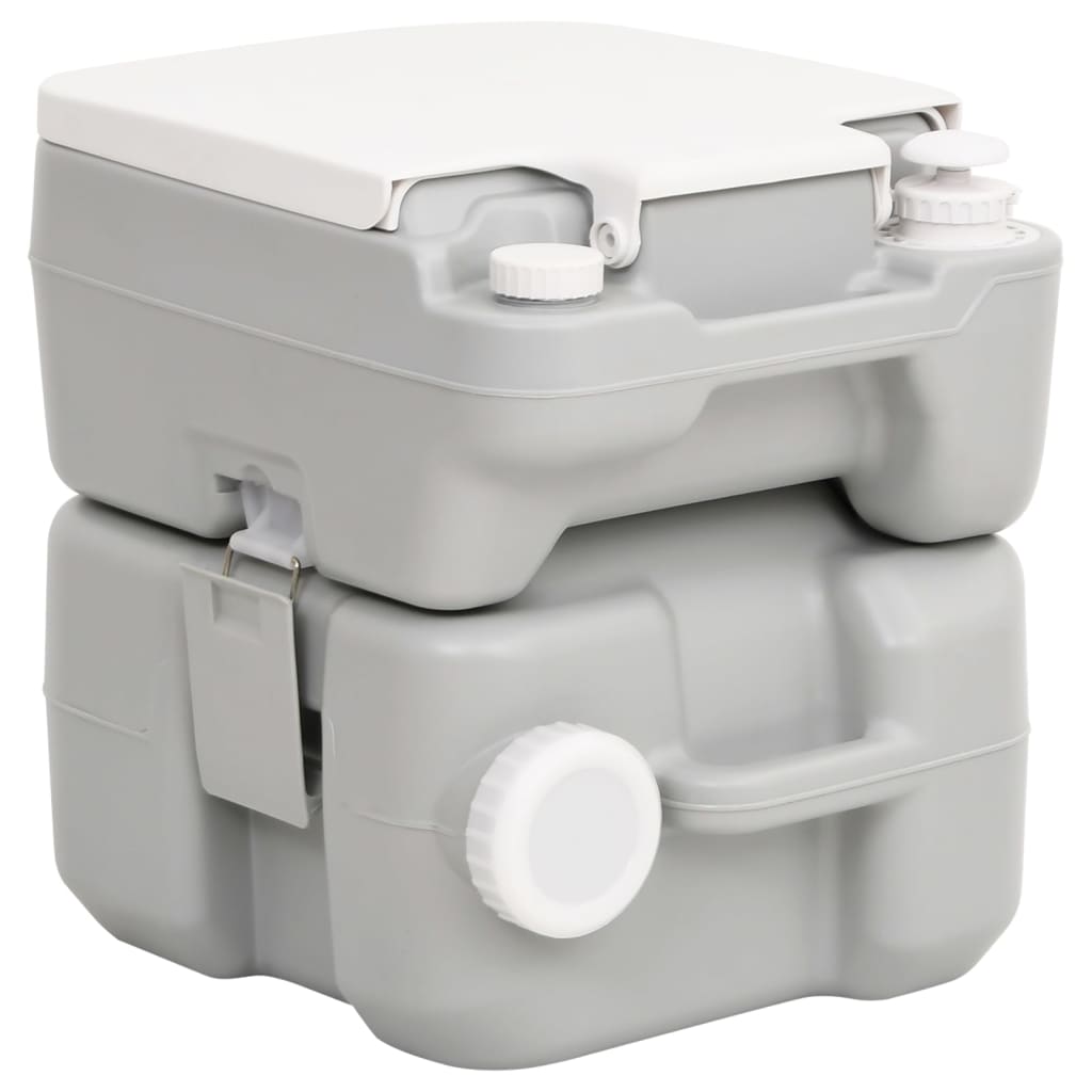 Portable toilet and sink set for camping