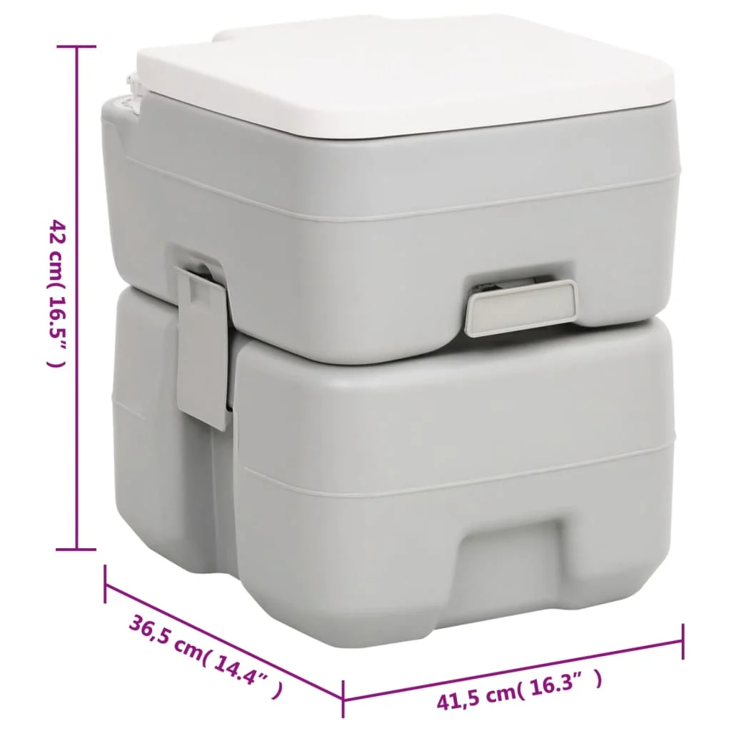 Portable toilet and sink set for camping