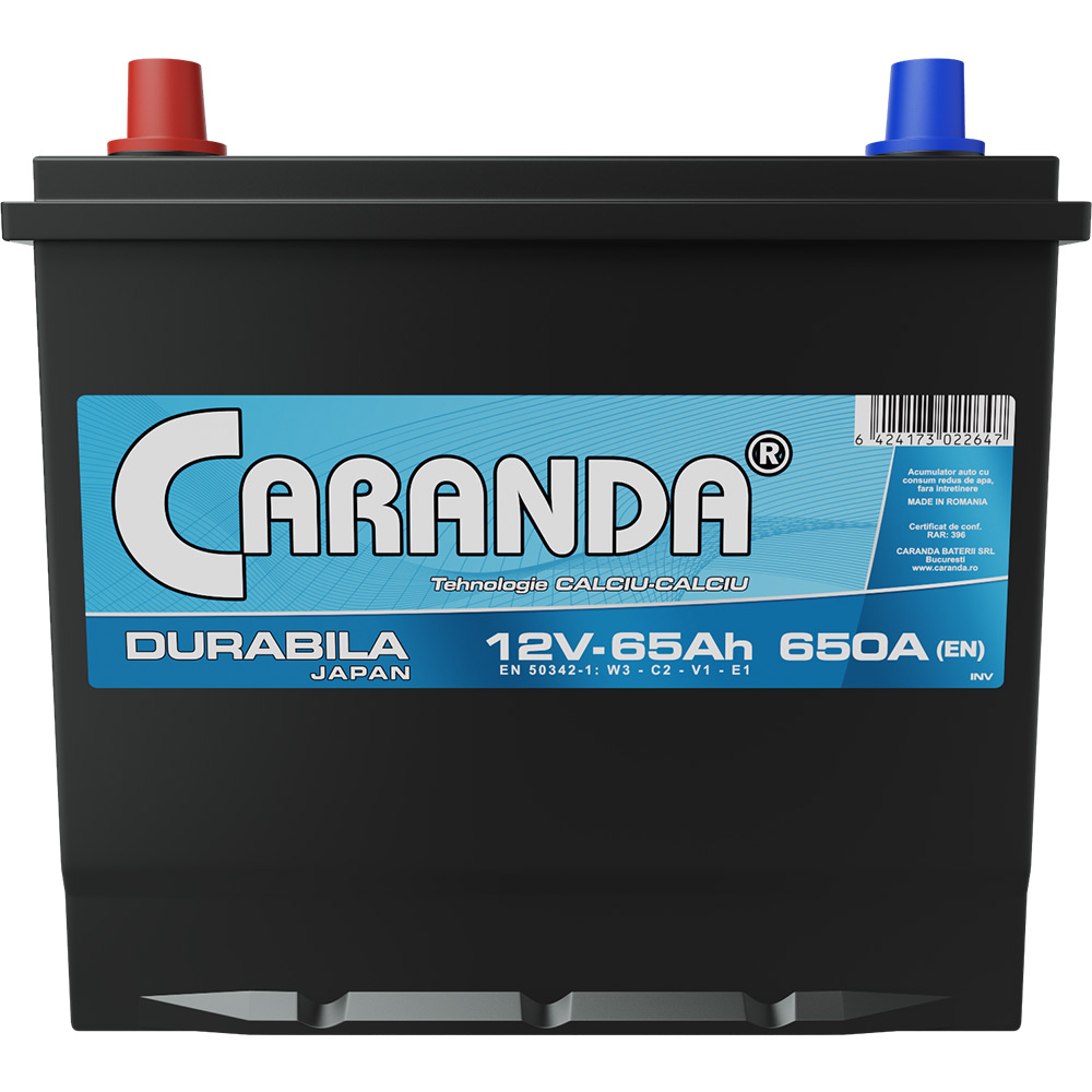 Car battery 12V 65Ah 650A INV - DURABLE JAPAN VALVE