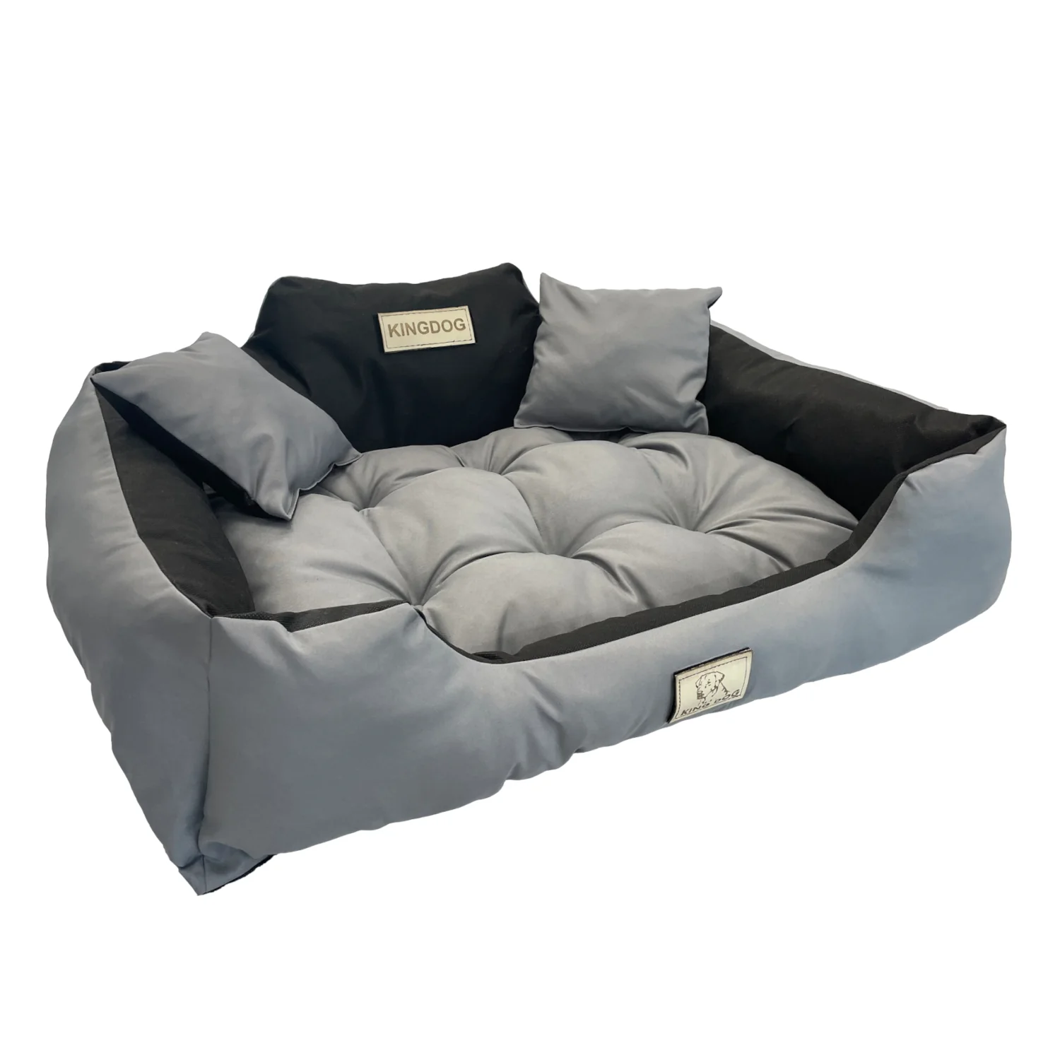 Dog bed, 75 x 65 cm, gray - Kingdog size M