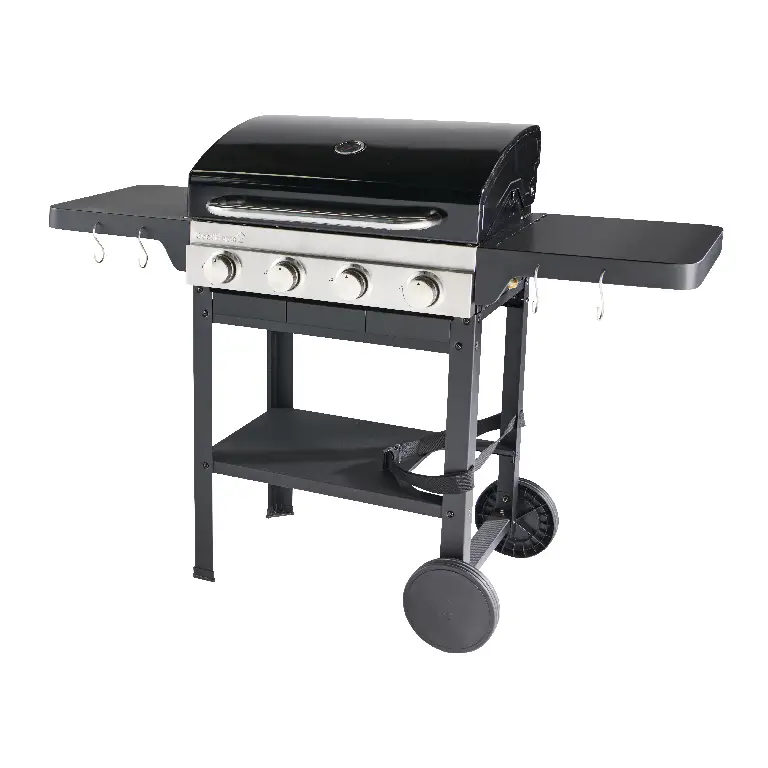 Gas grill, steel, black, 144 x 63 x 106 cm • GoodHome Tippah 4