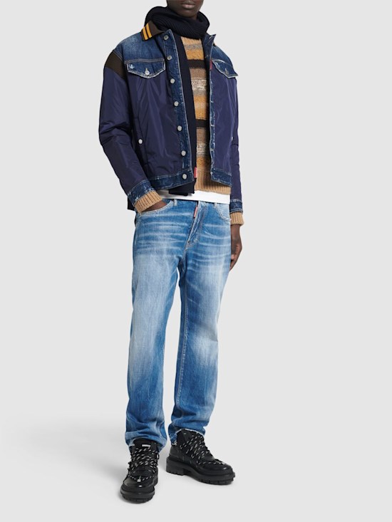 Dsquared2 Varsity nylon & denim jacket