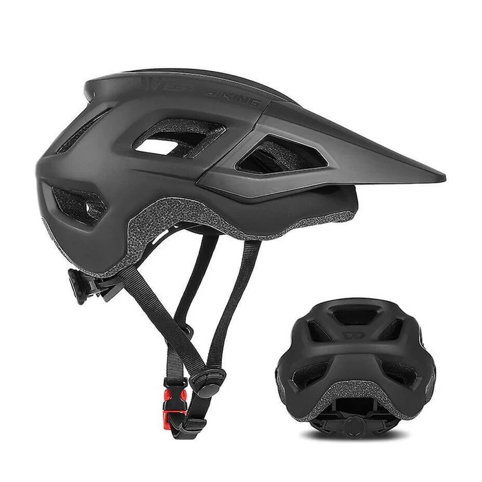 MTB Racing bike hed, West Biking, with visera, adjustable, black, size L, 56 - 60 cm