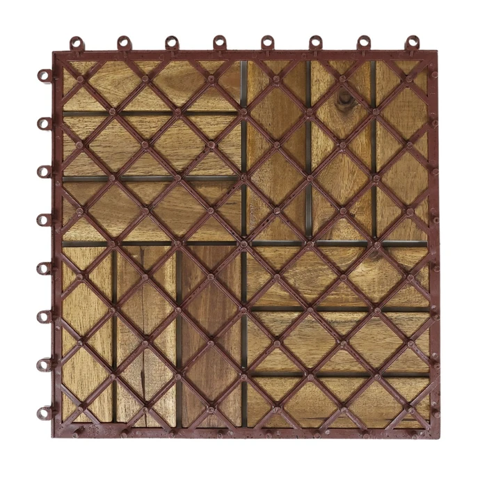 Wooden tile OT02 DB, exterior, 30 x 30 x 2.4 cm