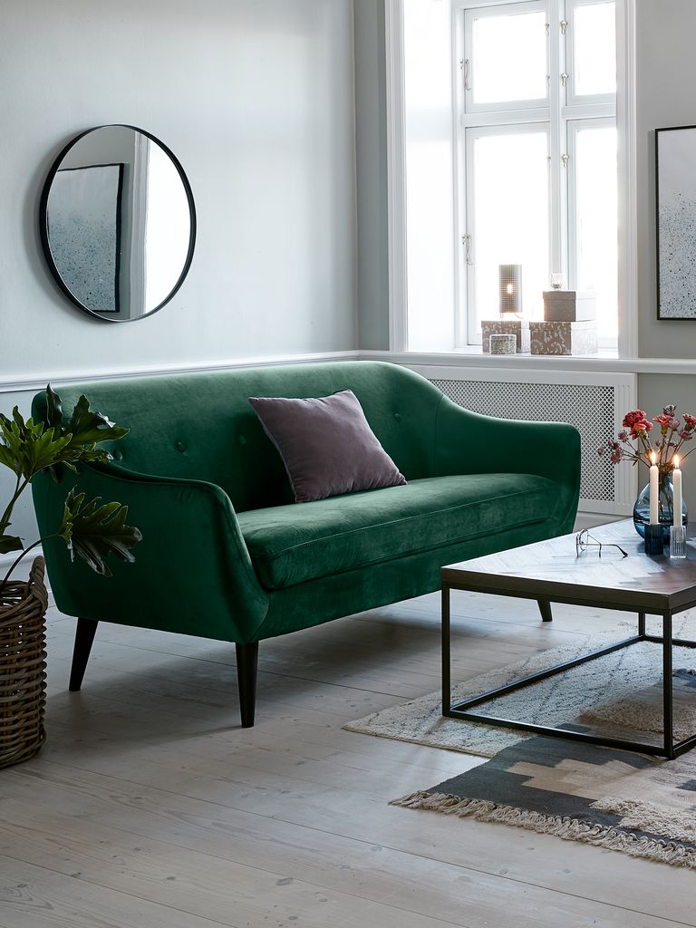 EGEDAL 2.5-seater sofa green velvet