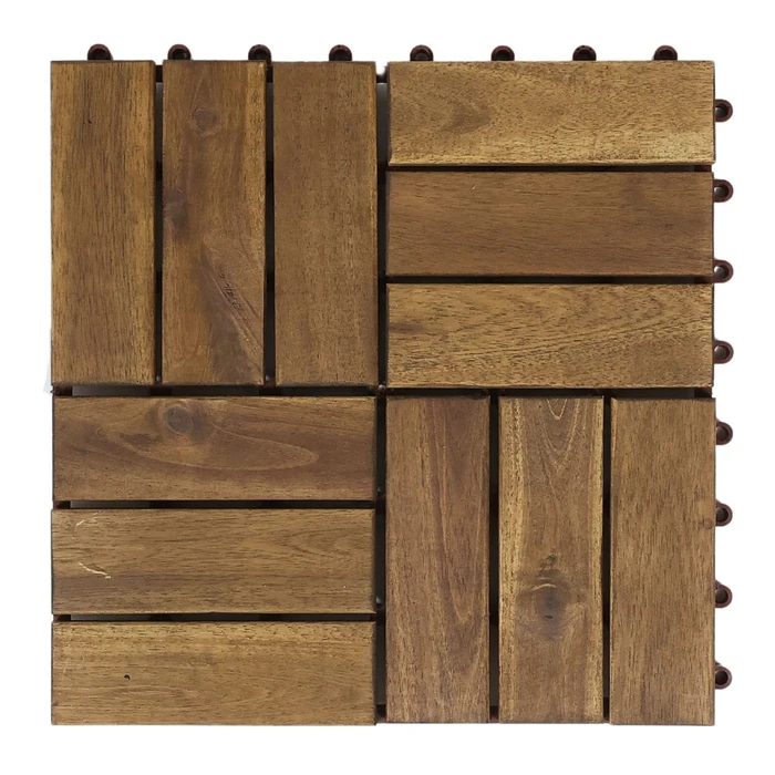 Wooden tile OT02 DB, exterior, 30 x 30 x 2.4 cm