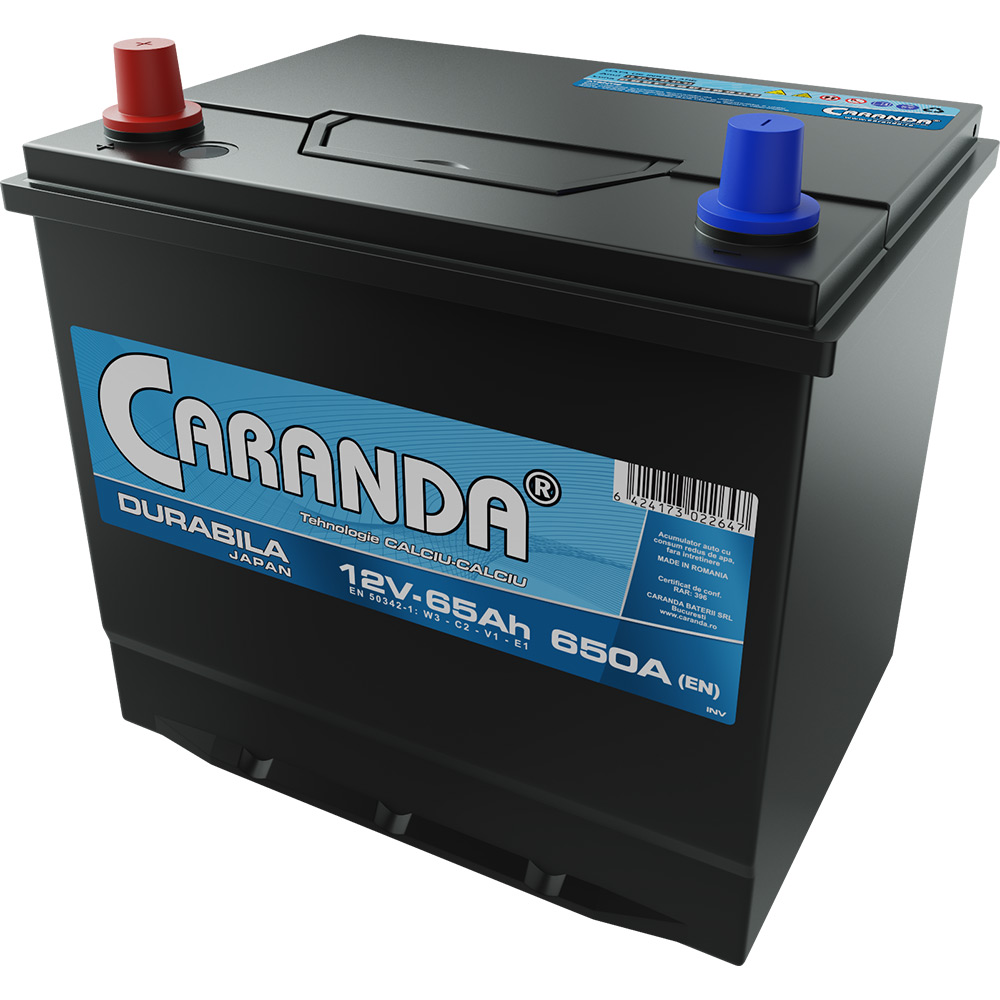 Car battery 12V 65Ah 650A INV - DURABLE JAPAN VALVE