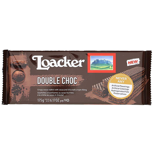 LOACKER DOUBLE CHOC wafers 175G