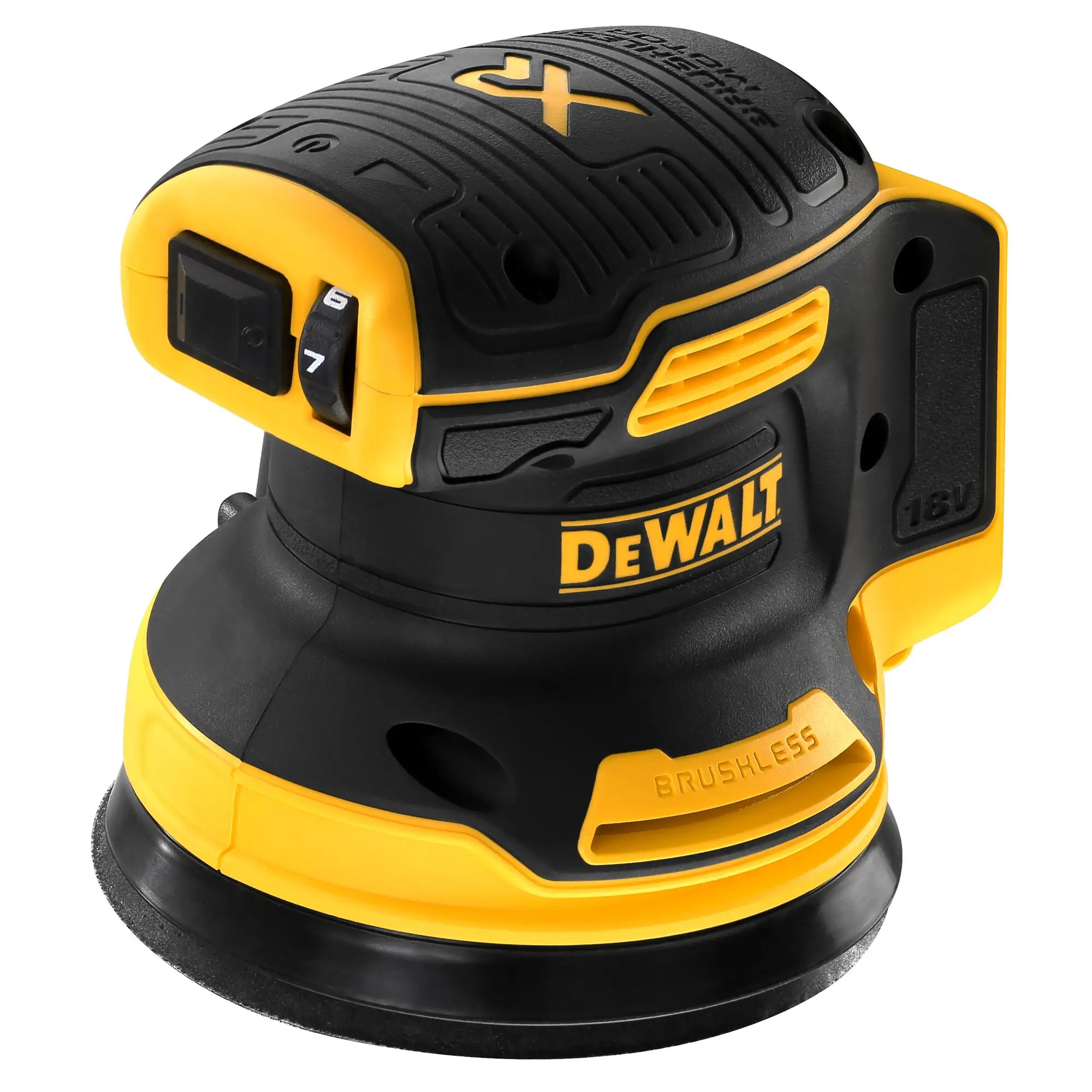 Professional orbital sander 18V XR, 125mm, with brushless motor • DeWALT