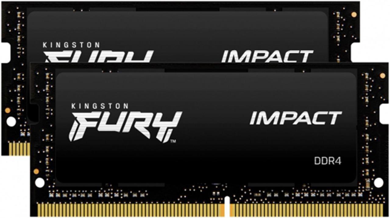 Laptop memory KINGSTON Fury Impact Black, 16GB DDR4, 3200MHz, CL20, KF432S20IB16