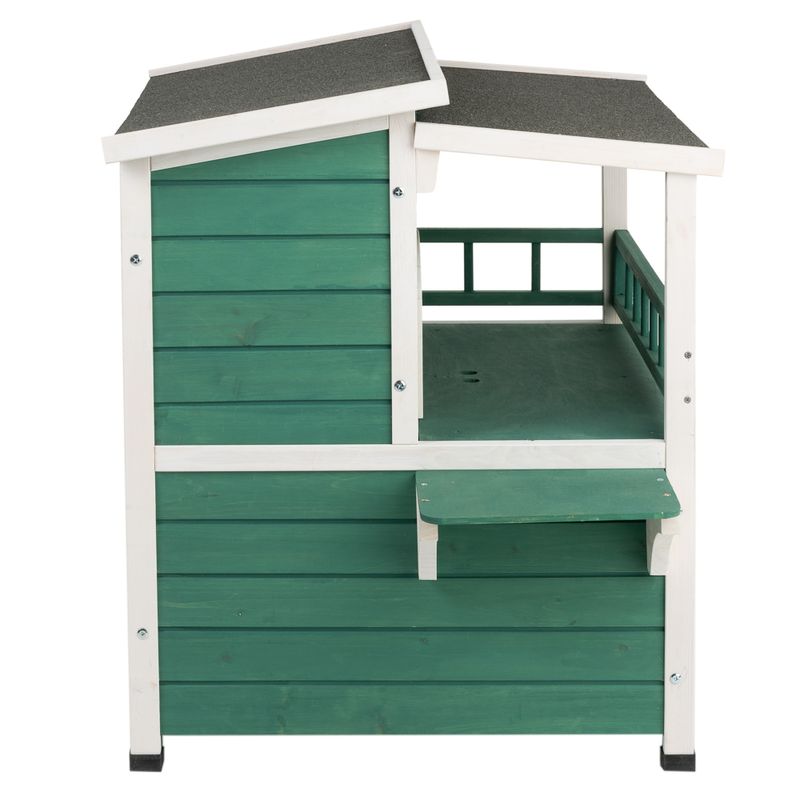 Sunroof Cat house L 91.5 x 71 x h 82 cm - green/white