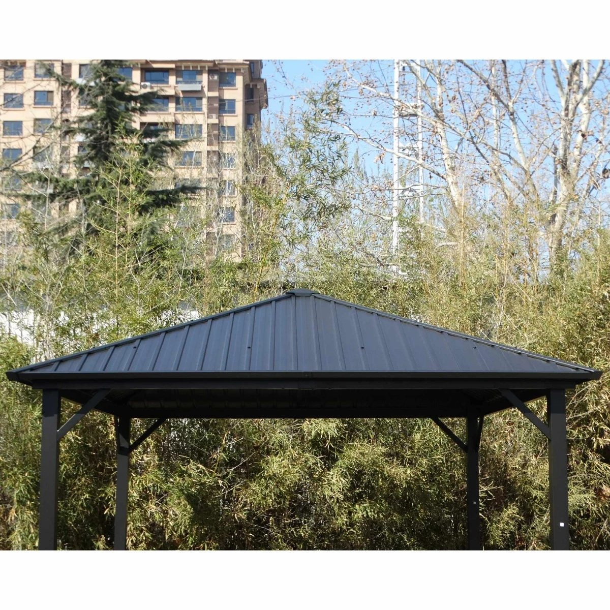 Pavilion  garden tent, TPGAZ19-06, square, metal frame, 3 x 3 x 2.75 m