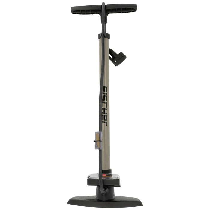 Bike pump, Fischer, floor, steel + rubber, 11 bar, 67.5 x 24 x 16 cm