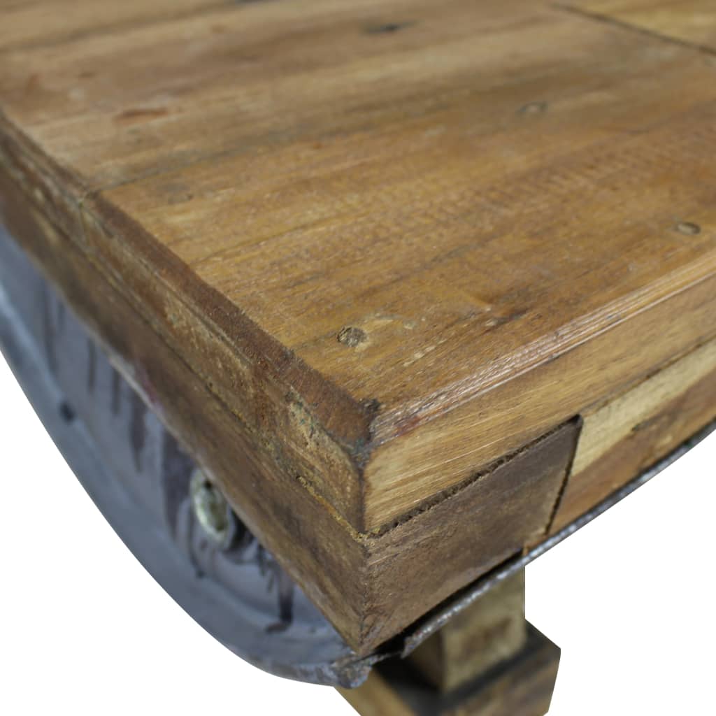 Coffee table, 90x50x35 cm, mixed recycled wood