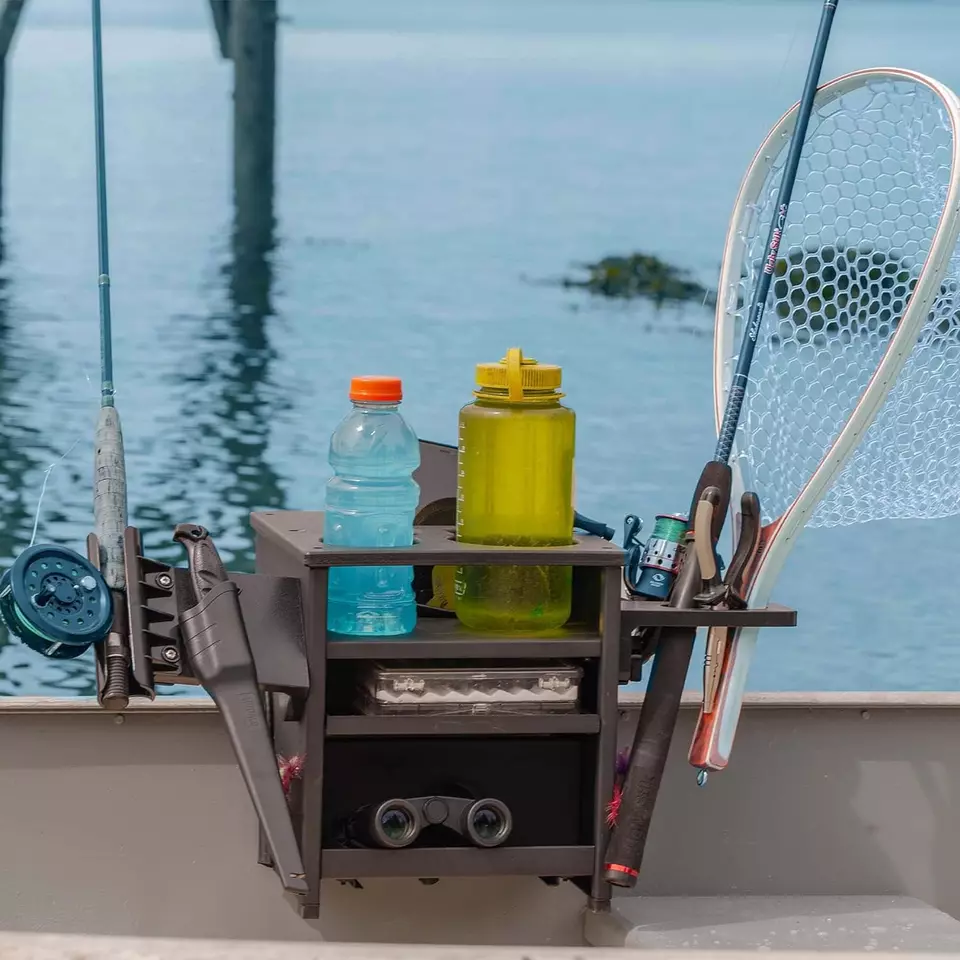 Jon Boat Rod Holder and Storage Organizer