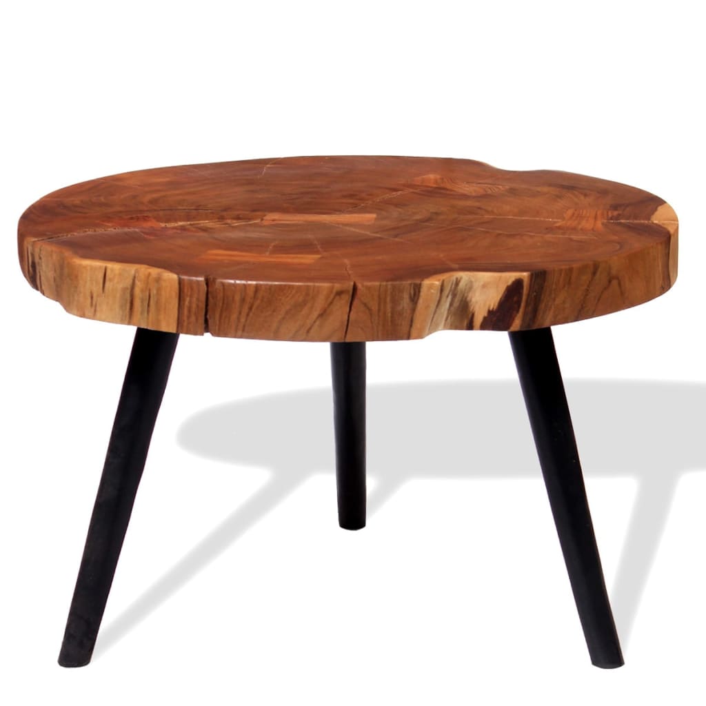 Log model bar table, solid acacia wood (55-60) x 110 cm