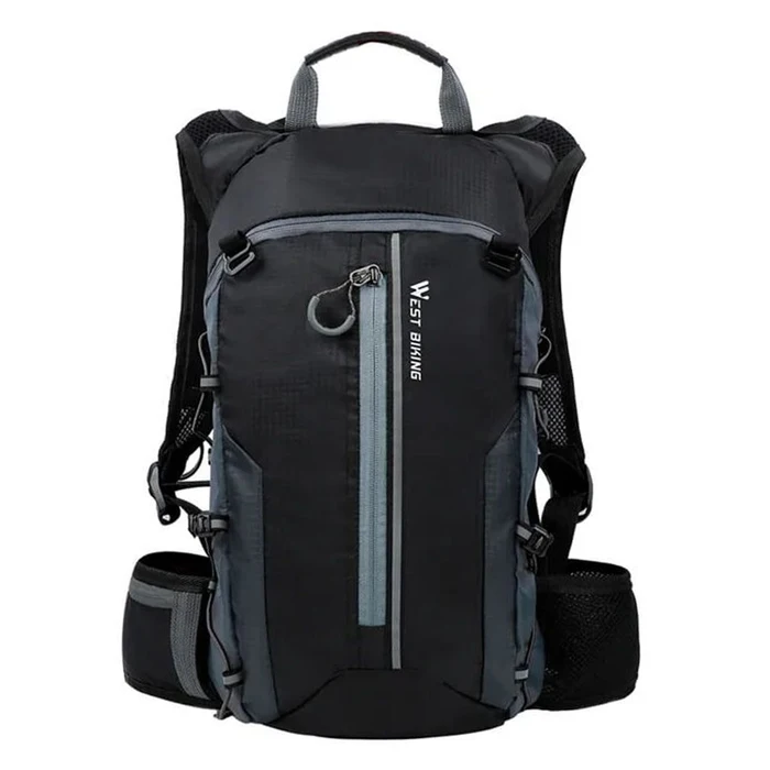 Backpack for bike West Biking, nylon, black + grey, 44 x 26 x 9 cm