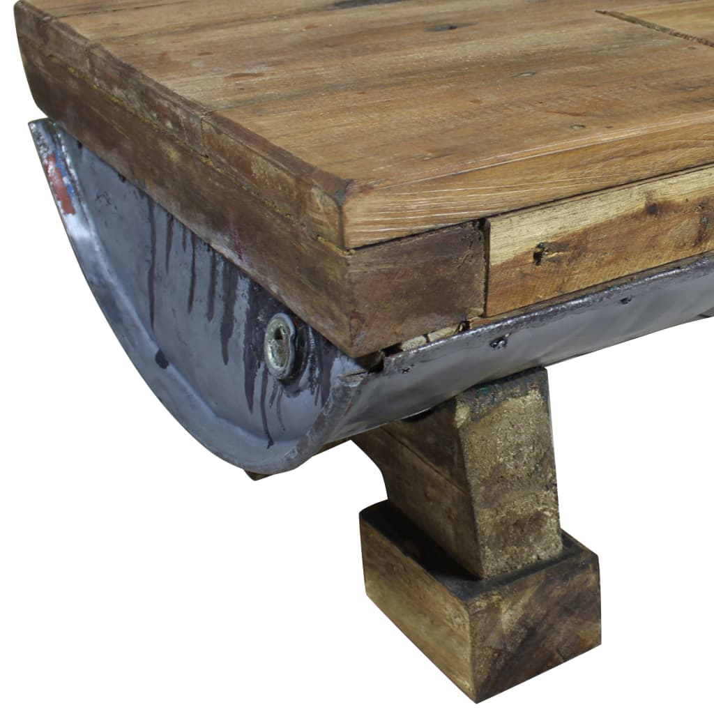 Coffee table, 90x50x35 cm, mixed recycled wood