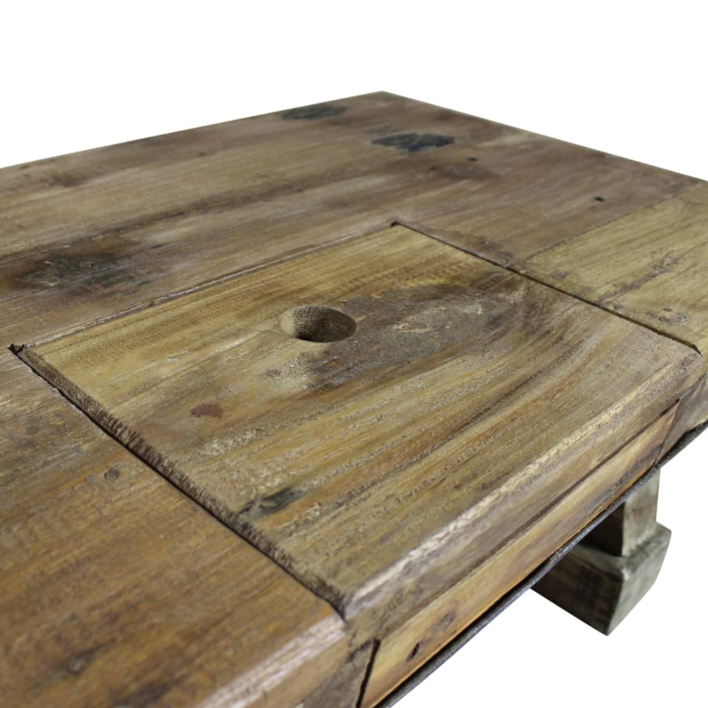 Coffee table, 90x50x35 cm, mixed recycled wood