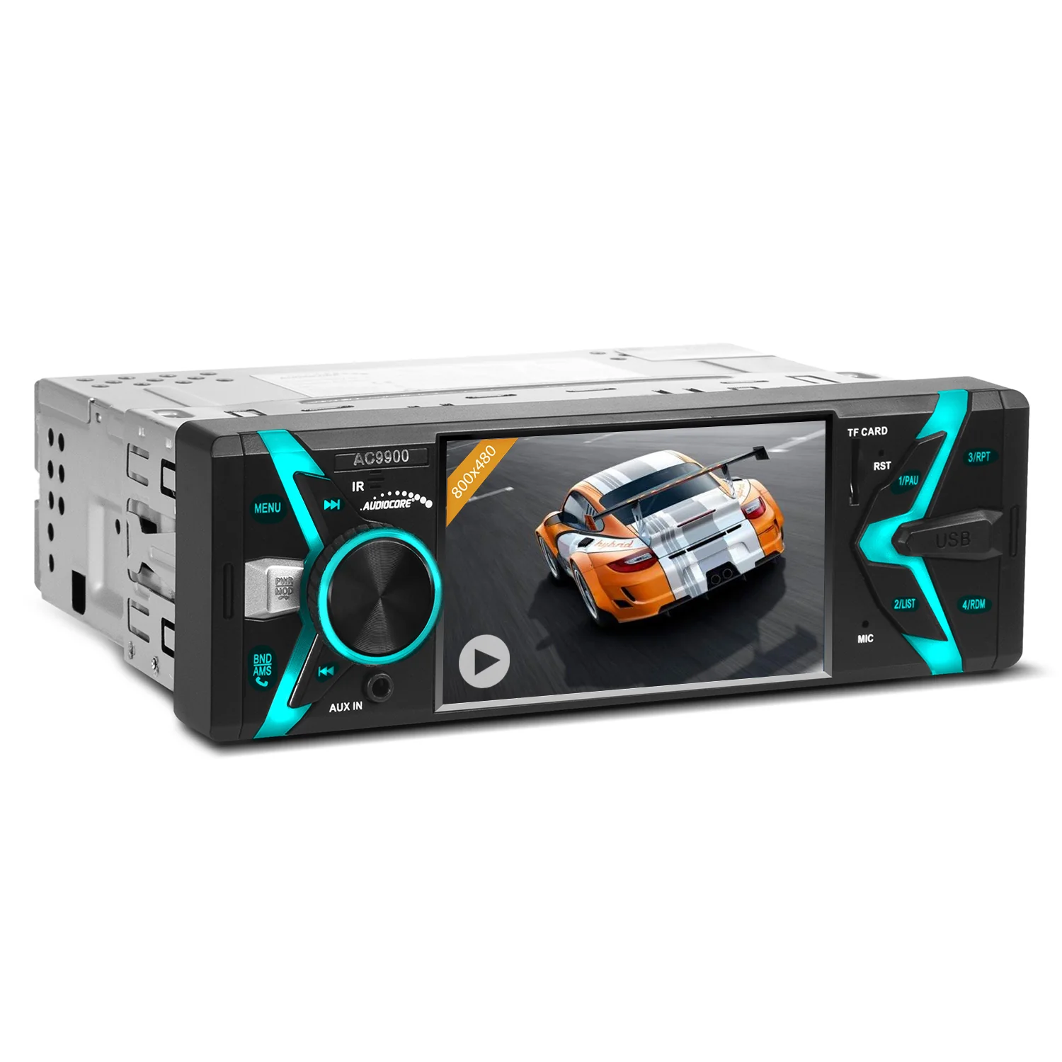 Car radio with Bluetooth, Handsfree, USB, Remote control, LCD screen, Power 4x50W