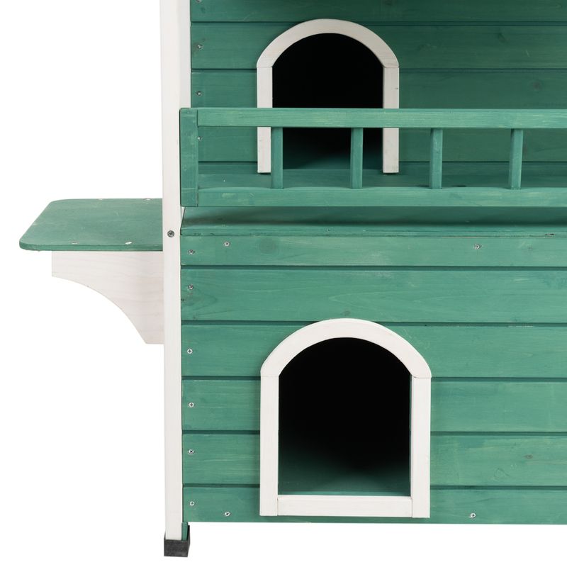 Sunroof Cat house L 91.5 x 71 x h 82 cm - green/white