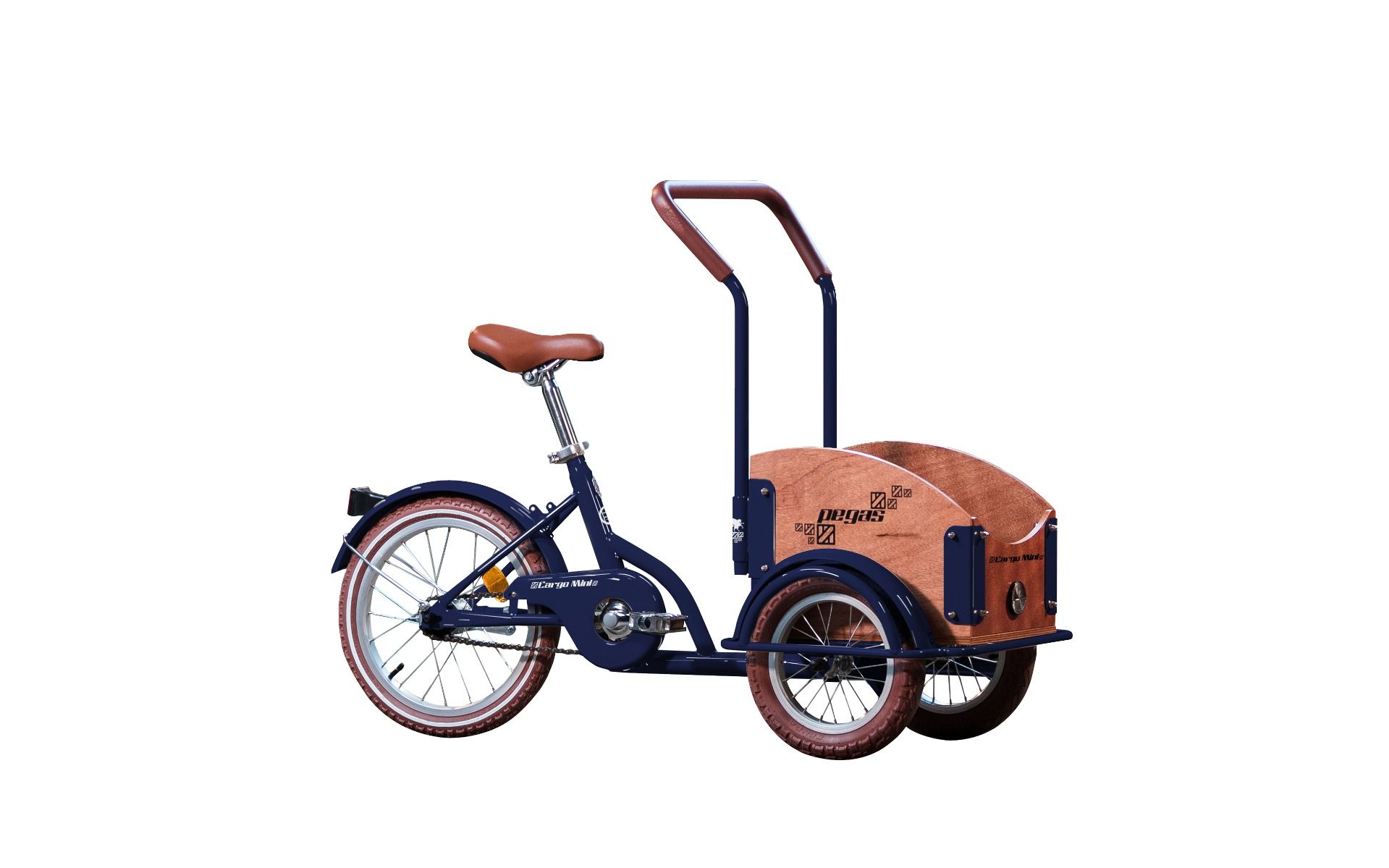 Children's bicycle Pegas Mini Cargo Blue Commuter