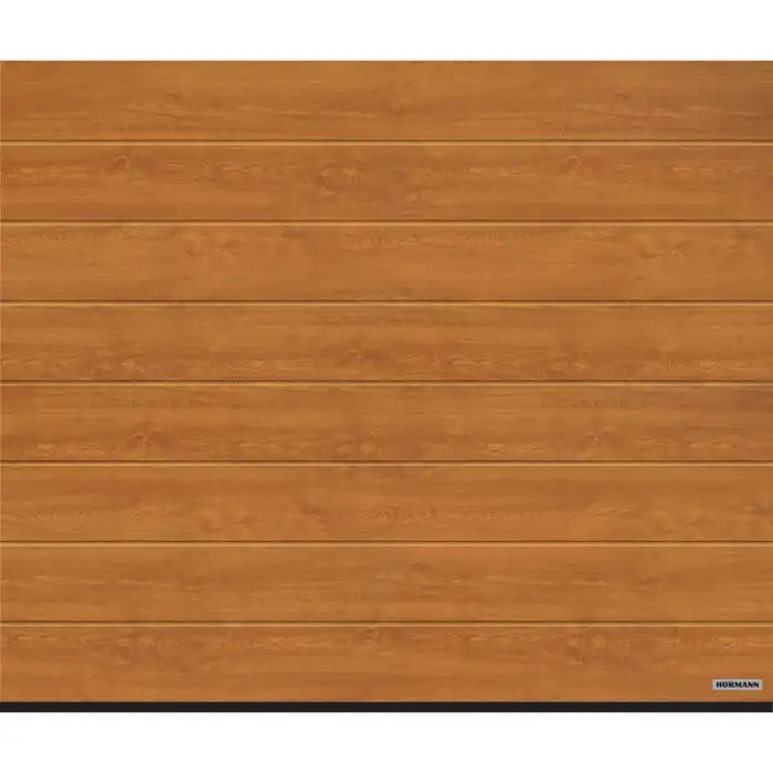 Hormann RenoMatic sectional garage door, Decocolor Golden Oak, M-ribbed, 3000 x 2250 mm