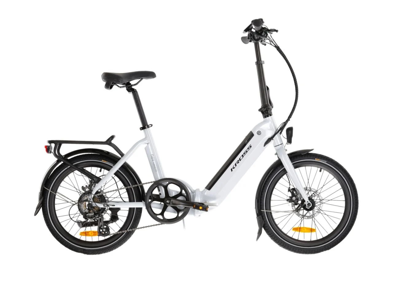 Folding electric bicycle Kross Flex Hybrid 1.0 U 20 gray / black / glossy