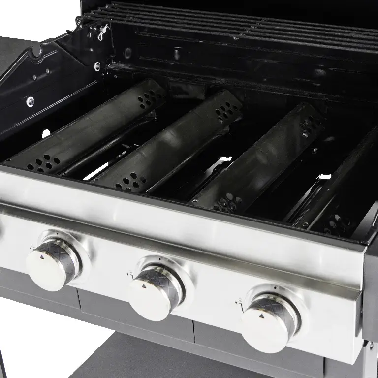 Gas grill, steel, black, 144 x 63 x 106 cm • GoodHome Tippah 4