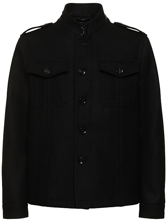 Tom Ford Japanese felt stand collar casual jacket