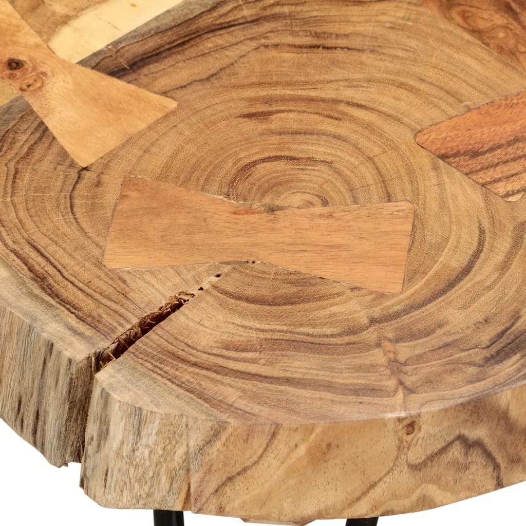 Log model bar table, solid acacia wood (55-60) x 110 cm