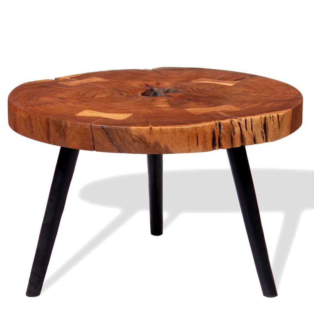 Log model bar table, solid acacia wood (55-60) x 110 cm