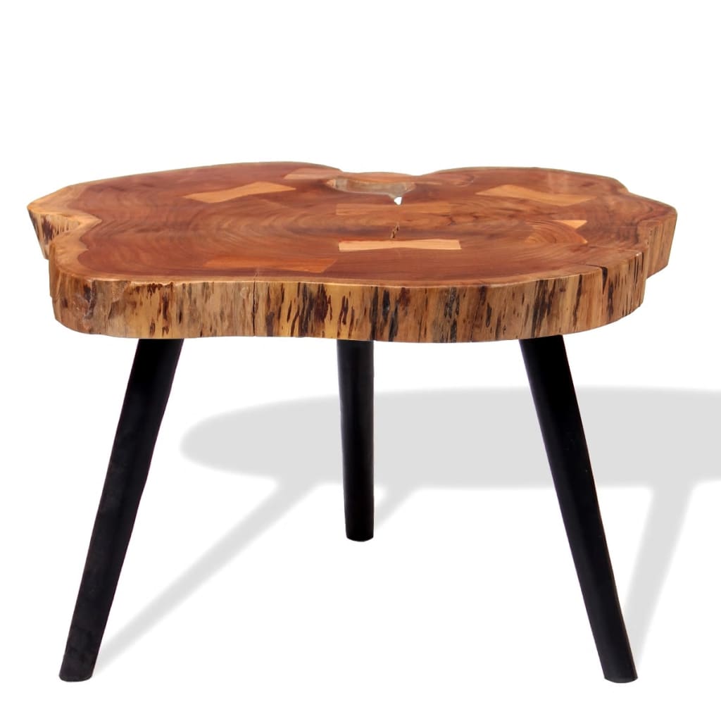 Log model bar table, solid acacia wood (55-60) x 110 cm