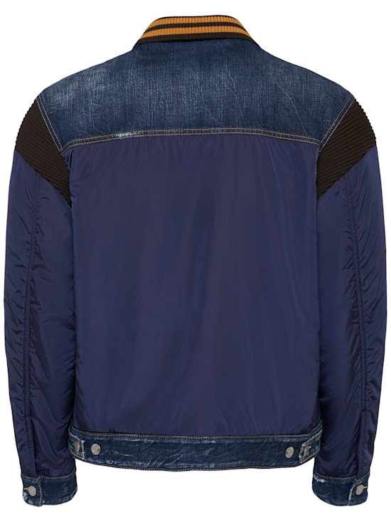 Dsquared2 Varsity nylon & denim jacket