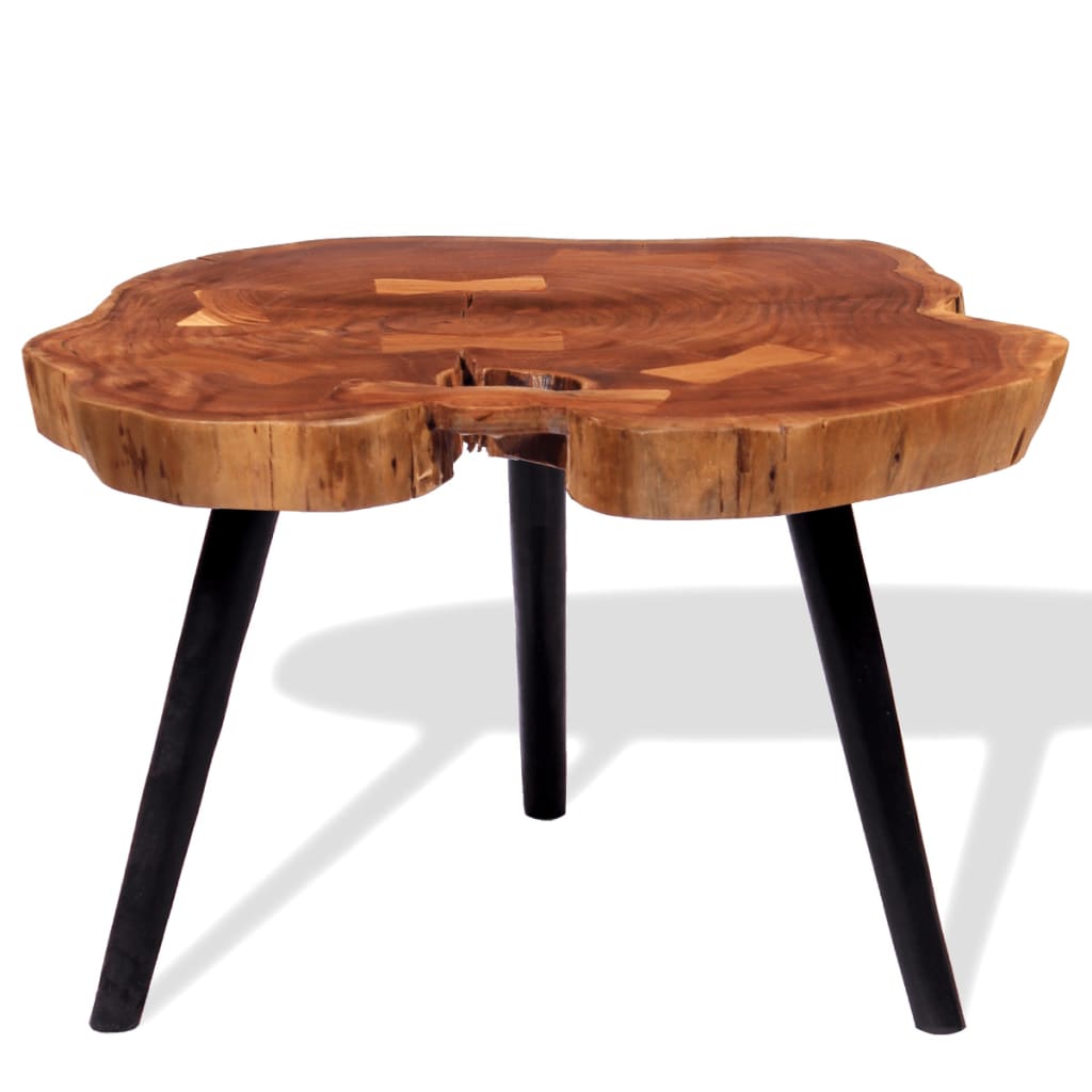 Log model bar table, solid acacia wood (55-60) x 110 cm