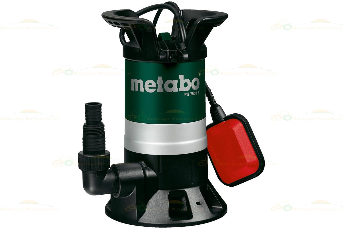 Submersible clean water pump Metabo PS 7500 S power 450 W flow rate 7.5 mch delivery height 5 m