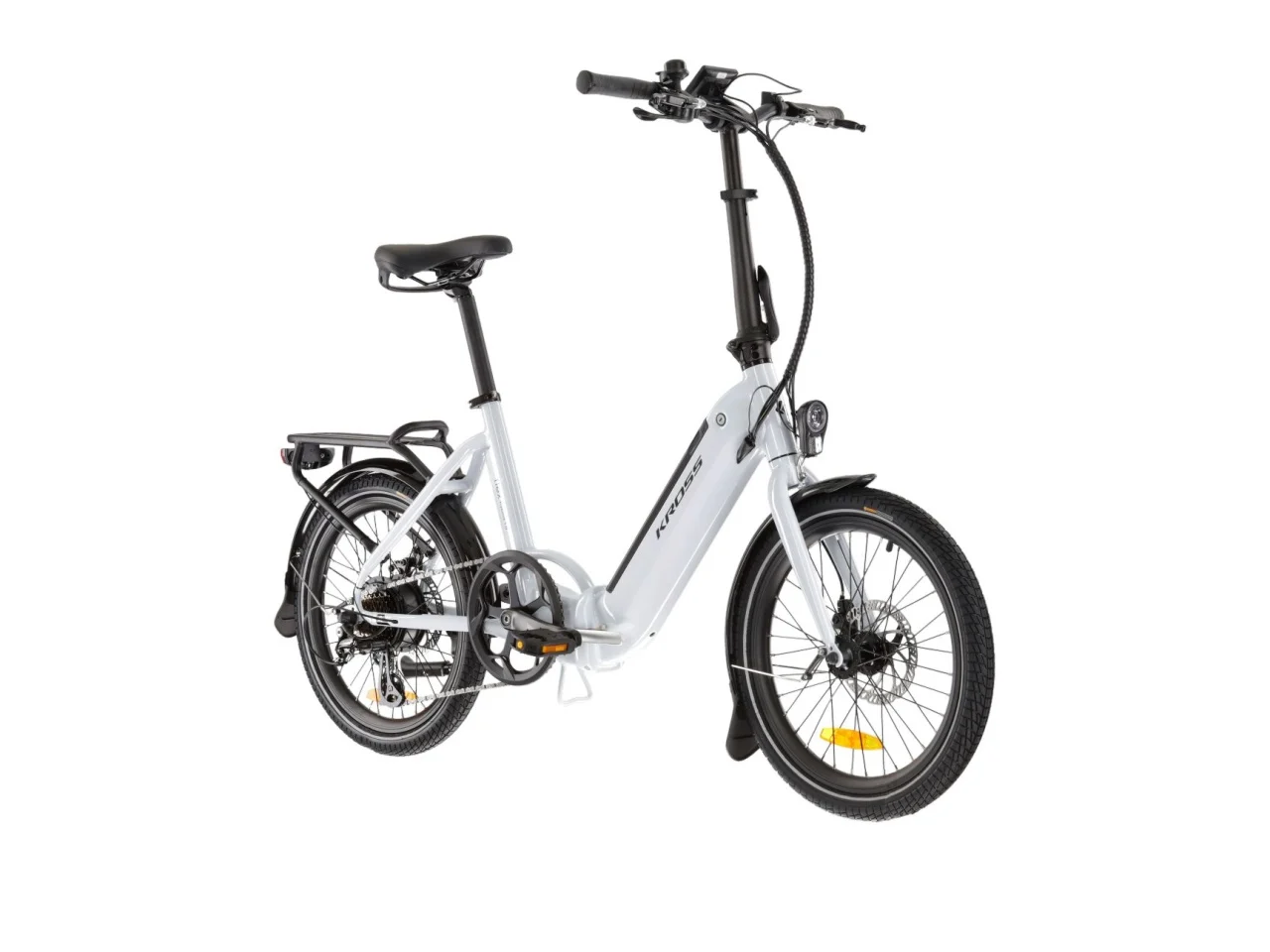 Folding electric bicycle Kross Flex Hybrid 1.0 U 20 gray / black / glossy