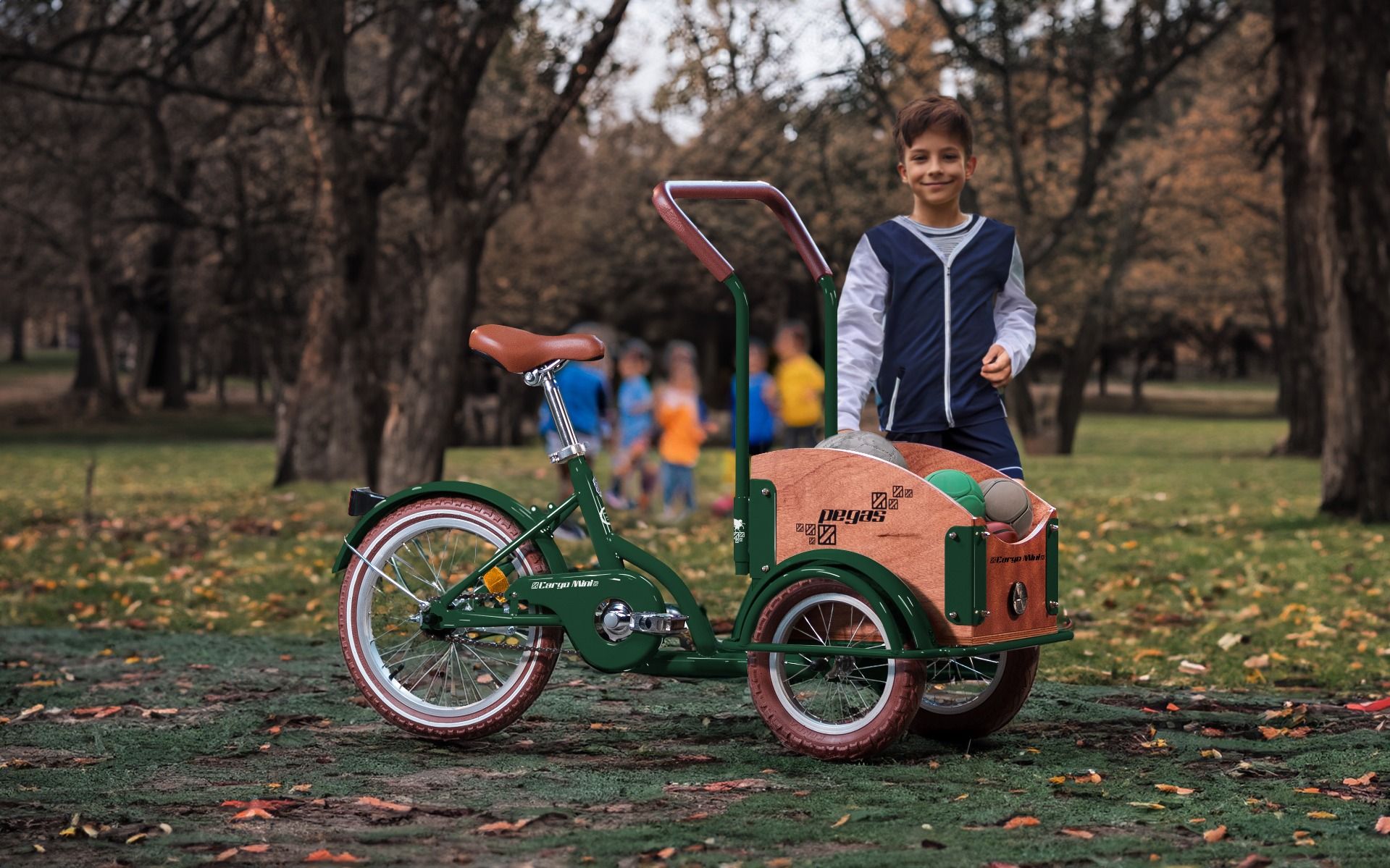 Children's bicycle Pegas Mini Cargo Blue Commuter