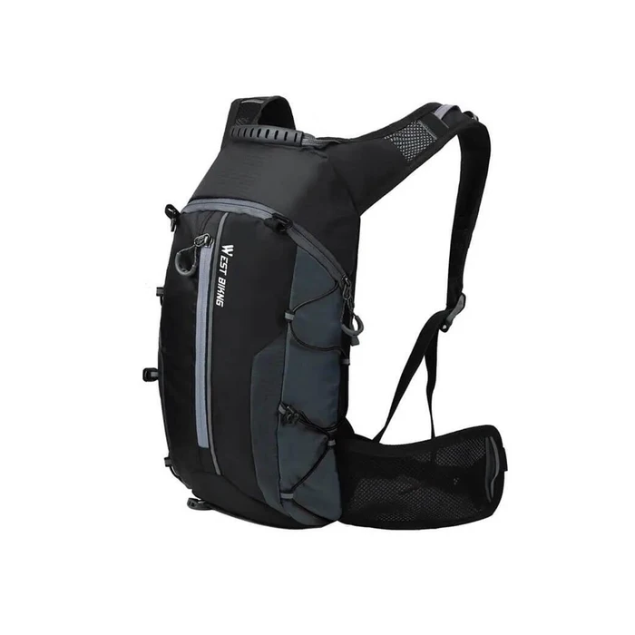 Backpack for bike West Biking, nylon, black + grey, 44 x 26 x 9 cm