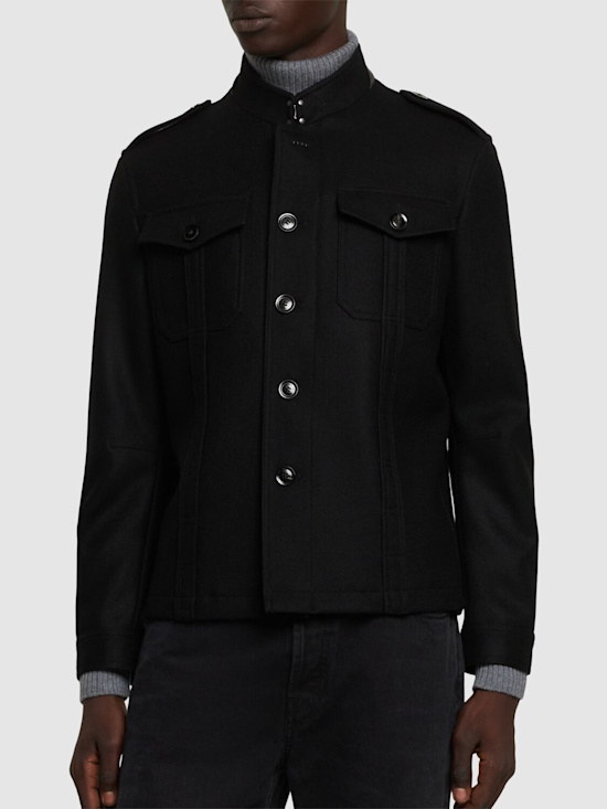 Tom Ford Japanese felt stand collar casual jacket